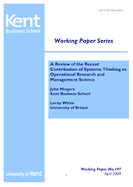 We did not find results for: Pdf A Review Of The Recent Contribution Of Systems Thinking To Operational Research