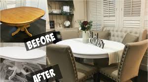 diy chalk paint dining room table youtube
