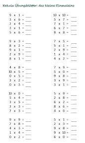 / wir haben die arbeitsblätter nach fächern, klassen und. Ubungsblatter Kleines Und Grosses 1x1 Mathe Uben Fur Die Grundschule