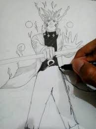 Full Body Naruto Six Paths Drawing I'm be getting some new art supplies so so my drawing can look better outlined and colored. full body naruto six paths drawing