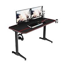 Free shipping for many products! Amazon Com Dlandhome 55 Inches Gaming Desk Large Pc Gaming Table Computer Desk Workstation Racing Table E Sports Pc Desk With Usb Charge Holders And Full Covered Mouse Pad Kitchen Dining