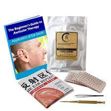 multi condition ear seed acupressure kit 600 counts ebook placement chart probe acupuncture ear chart tweezers