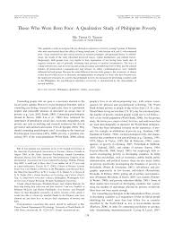 How to write an effective research paper. Pdf Those Who Were Born Poor A Qualitative Study Of Philippine Poverty