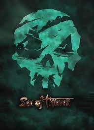 1 The Sea Of Thieves Logo Is A Skull But Also A Boat Rock Shark And Crew Designporn Sea Of Thieves Sea Neon Wallpaper