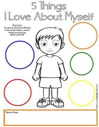 5 Things I Love About Myself Free Printables Boy Girl Self Esteem Activities Child Therapy Art Therapy Activities