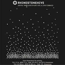 Scattered Pattern 1 With Ss10 And Ss16 Rhinestone Template Rhinestone Digital Download Svg Eps Png Dxf In 2020 Dxf Templates Svg