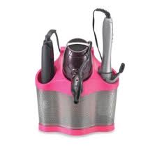 Polder Style Station Hair Care Storage In Pink Hair Care Storage Hair Tool Storage Beauty Storage