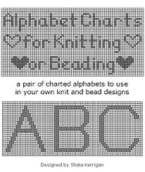 ravelry alphabets for knitting or beading pattern by shala