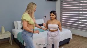 My Stepmother asks me to wax her and then makes me fuck her, I hope daddy  doesnt find out! Naty Delgado and Monique Fuentes watch online