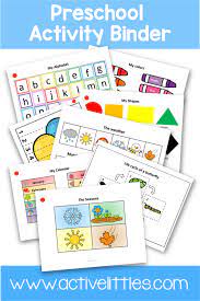 Free toddler and preschool printables. Preschool Activity Binder Busy Book Printable Active Littles