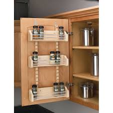Rev A Shelf 4asr 21 Natural Wood 4asr Series Adjustable Door Mount Spice Rack With 3 Shelves For 21 Wall Cabinet Door Mounted Spice Rack Kitchen Storage Rev A Shelf