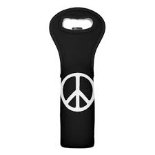 Black And White Peace Sign Peace Sign Wine Bag Black And White Gifts Unique Special B W Style Wine Bag Wine Signs Classic Gifts