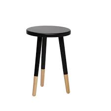 Black Wooden Stool By Hubsch Lo And Behold Store Wood Stool Wooden Stools Stool