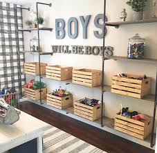 Play is a very important part of every child growing up. Playroom Organization Boys Will Be Boys Cute Playroom Idea Kid Room Decor Kids Playroom Ideas Diy Boy Room