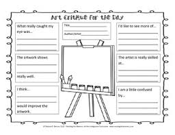 Art Critique For The Day Graphic Organizer Art Critique Art Rubric Art Classroom