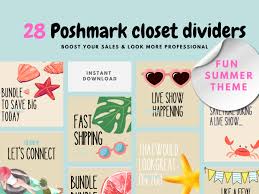SUMMER Poshmark Closet Signs, Editable Poshmark Banner & Closet Template,  Ready to Post, Instant Download, Poshmark Template, JPEG