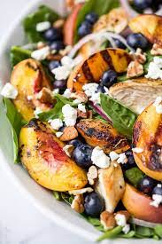 Ultimate Grilled Peach Chicken Salad Perfect Summer Salad Recipe Recipe Peach Chicken Best Chicken Salad Recipe Summer Salad Recipes