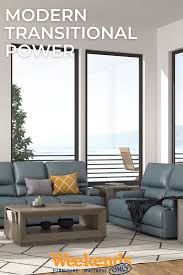 Modern Transitional With Power Leather Reclining Furniture Mid Century Modern Decor Quality Furniture