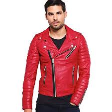 The Bombay Leather Co Mens Red Leather Jacket Genuine Lam Https Www Amazon Com Dp B07n7 Red Leather Jacket Men Leather Jacket Men Mens Blue Leather Jacket