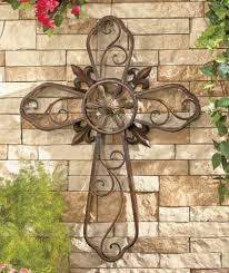 Indoor Outdoor Large Metal Wall Cross Weathered Patina Antiqued Faith Christmas Cross Wall Art Wall Crosses Modern Wall Sculptures