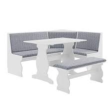 This luxurious dining set blends well with any room dã©cor. Buy Riverbay Patio Conversation Kitchen Breakfast Corner Nook Table Booth Bench Dining Set In Light Gray Blue Denim Online In Vietnam B08n3753xx