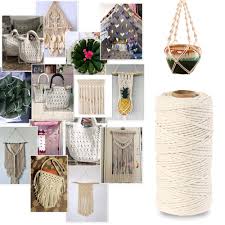 Add tape in a few places in between so that they are firmly attached to one another side by side. Cotton Cord Macrame 2 5mm 200m Natural Handmade Diy Craft String Knitting Beige For Macrame Wall Hanging Plant Hanger Home Kitchen Art Craft Supplies Selincanta Com