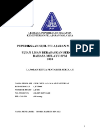 Contoh soalan spm bahasa melayu pdf; Ulbs Laporan Bm 2018 Docx