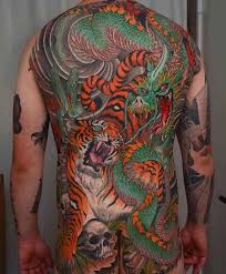 Tiger tattoos can be done on arms, back,shoulder, chest and other parts of body. Tattoo Artist Peter Lagergren Japanese Back Tattoo Japanese Tattoo Body Suit Tattoo