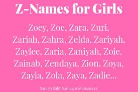 Z Names For Baby Girls Nancy S Baby Names