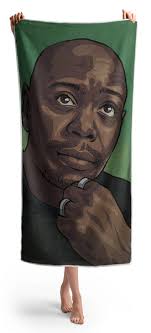 Dave Chappelle Beach Towel by Miggs The Artist