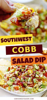 Southwest Cobb Salad Dip Iamhomesteader Recipe Cobb Salad Dip Salads Near Me Recipes