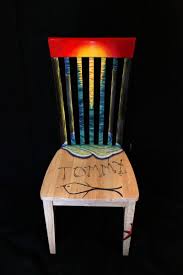 Hand Painted Beach Themed Chair Beach Chairs Diy Swing Chair Diy Beach Themes