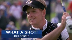 Luke Donald NAILS incredible approach over water