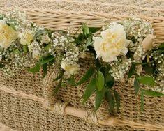 The apprentice sven flader puts flowers on a coffin, at an undertaker in duesseldorf, germany, 15 august 2003. 8 Best Wicker Coffin Floral Arrangements Images Floral Arrangements Funeral Flowers Floral