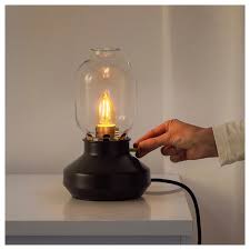 Tarnaby Table Lamp With Led Bulb Anthracite Ikea Dimmable Table Lamp Small Table Lamp Ikea Lamp