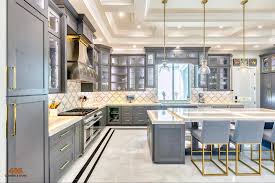 Dark Grey and Light Grey Kitchen Cabinets - 405 Cabinets & Stone