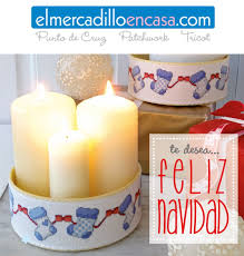 Mercadillo de navidad en la casa arámburu. El Mercadillo En Casa Te Desea Feliz Navidad Punto De Cruz Patchwork Puntos