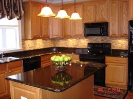Interior Traditional Kitchen Design With Oak Wood Cabinetstogo And Black Granite Coun Cheap Kitchen Cabinets Kitchen Cabinet Design Traditional Kitchen Design