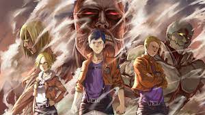 After he inherited the armored titan, marley sent reiner to paradis, along with bertholdt, the colossal titan, annie, the female titan, and marcel, the jaw titan. Colossal Titan Female Titan Armored Titan Attack On Titan 4k Wallpaper 111