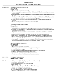 general associate resume samples