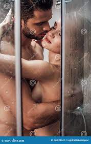 Passionate Naked Couple Hugging and Kissing while Stock Photo - Image of  girl, bodies: 154828342