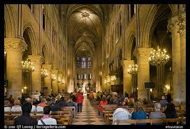 Interior Of Notre Dame De Paris During Mass Paris France Paris City Paris Gothic Architecture