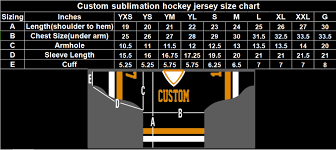 55 Unusual Size Chart For Hockey Jerseys
