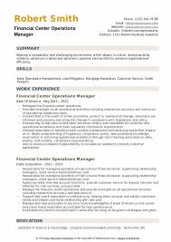 Operations manager resumes in word format may look nice on your machine. Financial Center Operations Manager Resume Samples Qwikresume