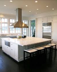 modern kitchen island with cooktop and