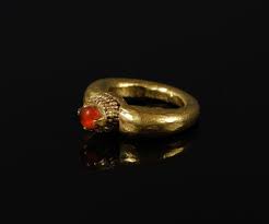 Ancient Cambodian Ring With Carnelian Cambodia Khmer Period 14th Century Cincin
