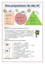 Time Prepositions In On At English Prepositions Prepositions English Grammar