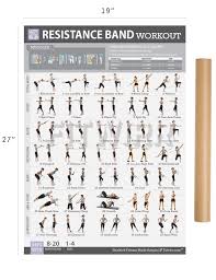 resistance band tube exercise poster now laminated total