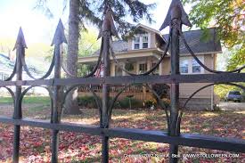 However, constant exposure to the elements can do quite a bit of damage to the iron surface. How To Faux Wrought Iron Fence Stolloween Studio Halloween Fence Halloween Outside Halloween Haunted Houses