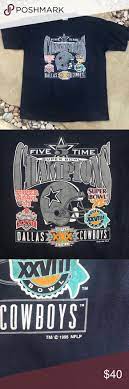 Xxl Dallas Cowboys 5 Time Super Bowl Shirt Champion Shirts Champion Shirt Vintage Shirts